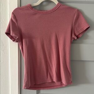 Marine Layer Lexi Rib Sun-In Crew Tee - Medium / Brick